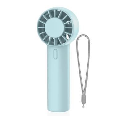 Imagem de Mizong Mini ventilador portátil, ventilador portátil pessoal USB com vento de resfriamento de 3 velocidades, recarregável, operado por bateria, design de bolso para desktop/viagem/ar livre/férias
