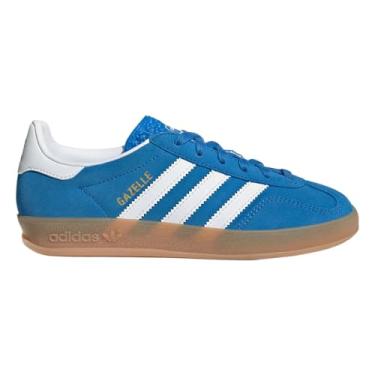 Imagem de adidas Gazelle Sapatos de estilo de vida escolar para uso interno (pássaro azul/branco nuvem/chiclete), Multi, 17