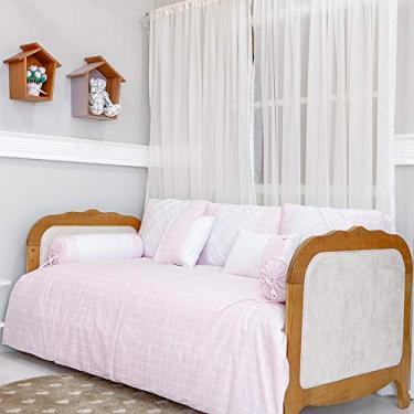 Imagem de Sofá Cama 8 Peças Boston Rosa, Biramar Baby, Rosa, pacote de 8