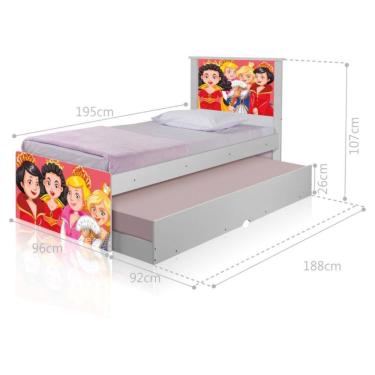 Imagem de Bicama Juvenil Adesivada Princesas Medievais