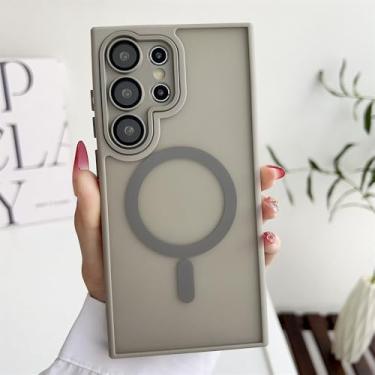 Imagem de Capa protetora fosca transparente, cinza, adequada para Samsung S25 Edge S24 S23 S22 Plus Ultra FE A56 A36 A26, para A55 5G