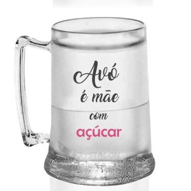 Imagem de Caneca Gel Acrílico Para Dia Das Mães - Mãe Com Açúcar - Krystalon