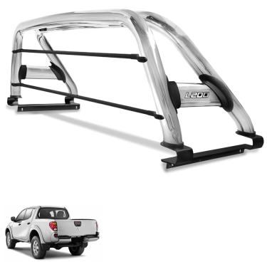 Imagem de Santo Antonio Duplo L200 Triton 2008 a 2018 Cromado Com Grade