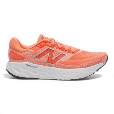 Imagem de Tênis New Balance Fresh Foam X Evozv4 Feminino, 37, Coral, Bege claro