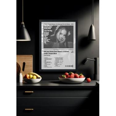 Imagem de Quadro Lana Del Rey Did you know . (Black&white) Com Vidro Tamanho:21c
