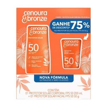 Imagem de Kit Protetor Solar Corporal Cenoura & Bronze FPS50 200ml + Protetor So