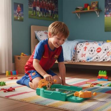 Imagem de Jogo Futebol Mesa Duelo Pênaltis Arena Fut League Mini Gol Goleiro Móvel Lançador Brinquedo Infantil Criança Família Presente Competição Divertida