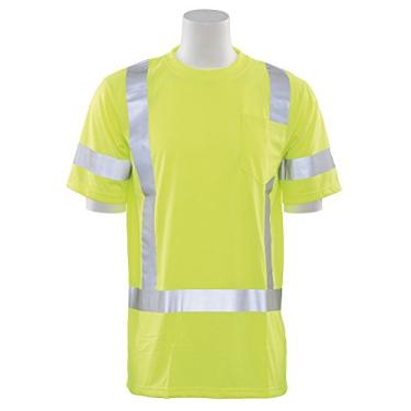 Imagem de ERB Camiseta Safety 61280 9801S Classe 3 manga curta, GG, Hi-Viz Lime