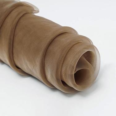 Imagem de JUANJUAN Tecido de organza transparente por quintal, tecido de organza Bolt Bridal Sheer Tulle Fabric, rolo de tecido de organza de seda para decorações de festa de casamento cortina de pano de fundo