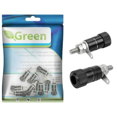 Imagem de 10X Borne Para Plug Banana Preto 11X33Mm - Green