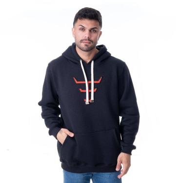 Imagem de MOLETOM TEXAS FARM - MT056 - PRETO/ LARANJA NEON-Masculino