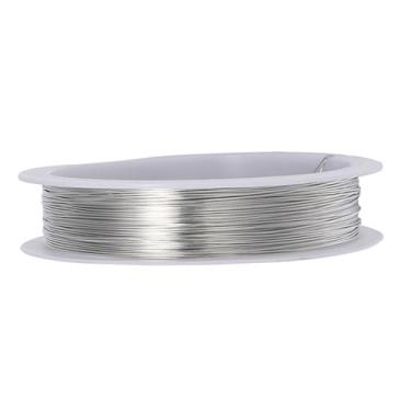 Imagem de aqxreight Fio para Miçangas de Joias de 0,8 Mm, Fio Artesanal de Cobre Resistente a Manchas Com 3 Cores para Fabricação de Pulseiras de Colar de Joias DIY (SILVER)