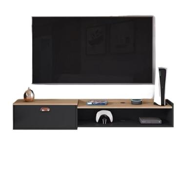 Imagem de Rack Bancada com pés 1.20 e 0.90 com 2 Portas ou 1.5 cm Moderno Parede TV Até 50Pol(1.50 Supremo Pto/hanover)