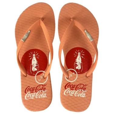 Imagem de Chinelo Feminino Coca Cola USA Calor 24/25 CC4470 Salmão, 36