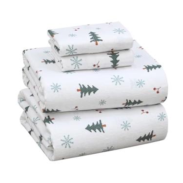 Imagem de Conjunto de lençóis de flanela Ruvanti com design floral, Floral Spirit, Full