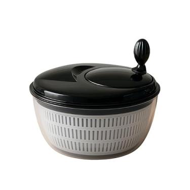 Imagem de Centrifugadora Manual Para Saladas – Desidratador De Vegetais Para RemoçãO De Umidade(Preto,Único)