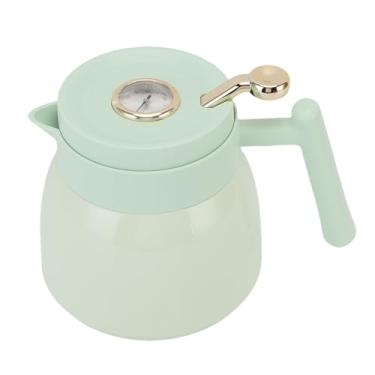 Imagem de Bewinner Bule de chá Térmico Com Filtro, Jarra de café Isolada Em Aço Inoxidável de 880 Ml, Dispensador de Jarra de Bebidas de água Com Display de Temperatura para Suco de Leite, Bebida (GREEN)