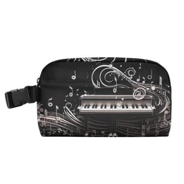 Imagem de TSENQUE Lancheira personalizada com notas musicais de piano para mulheres, meninas, lancheira masculina e infantil, lancheira para trabalho, portátil, animal pequeno, floral, bolsa térmica para escola