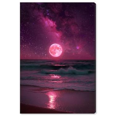 Imagem de Arte de parede de astronauta com impressão em tela Shimmering Sea II por Art Remedy, Gallery Wrapped, 40 x 61 cm