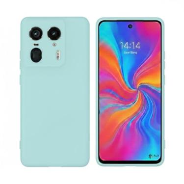 Imagem de Capa Silicone Premium Forrada Compatível Moto Edge 50 Ultra 5G com Proteção de Câmera (Verde Água)