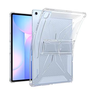 Imagem de Asgens Capa transparente para Samsung Galaxy Tab S10 Lite S10 FE 2025/S9 FE 2023 27.7 cm com suporte para lápis/suporte, TPU macio com cantos reforçados, resistente a impactos à prova de choque