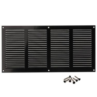 Imagem de ABOUT VENT Tampa de ventilação de 35,56 x 15,2 cm (abertura do duto) - capas de ventilação pretas para parede e teto - grade de retorno de metal - Registro de saídas de ar HVAC AC para uso interno e