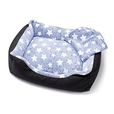 Imagem de Cama de cachorro para cães grandes, médios e pequenos, cama retangular lavável para filhotes, parte inferior antiderrapante com vários tamanhos (B pequeno) (C X grande)