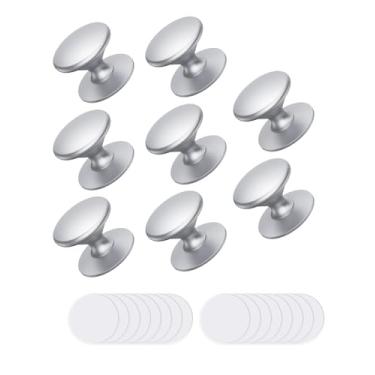 Imagem de Anobeyi Puxadores autoadesivos de gabinete, puxadores de gaveta autoadesivos de liga de alumínio para armários de cozinha, armários, cômodas, armários, portas de vidro deslizantes - instalação de