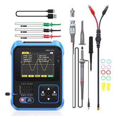 Imagem de Hyuduo Osciloscópio Digital, Testador de Transistor 3 Em 1 Com Tela e Luz de Fundo, Identificação do Tipo de Dispositivo, Tela Multi-interface, Saída de Frequência de Forma de Onda Senoidal, (#12)