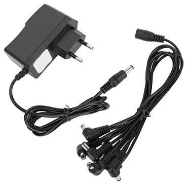 Imagem de RiToEasysports Fonte de Alimentação para Pedal de Guitarra, Adaptador de 9V Adaptador de Fonte de Alimentação para Pedal de Efeito de Guitarra Profissional para (padrão europeu da UE + um