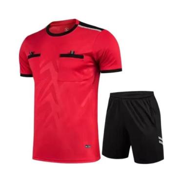 Imagem de Uniformes De Árbitro De Futebol Masculino 2025 Camisas De Futebol Calç