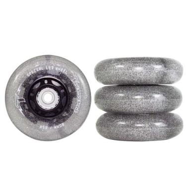 Imagem de Jogo de Rodas Traxart LED Special Glitter Prata 80mm/85A