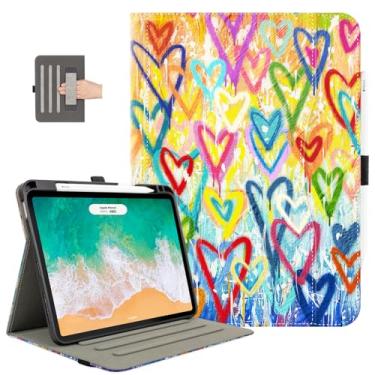 Imagem de Capa para iPad Air de 11 polegadas (M3/M2), capa para iPad Air 5ª geração/iPad Air 4ª geração de 10,9 polegadas, capa para iPad Pro de 11 polegadas, suporte de lápis de 4ª/3ª/2ª/1ª/1ª geração/bolso