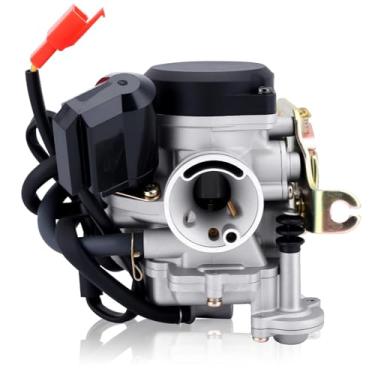 Imagem de AloneGoer Carburador de Scooter 49cc GY6 compatível com 4 tempos 50cc carburador Taotao 20 mm grande furo 139QMB 139QMA PD20J ciclomotor ATV Go Kart Quads Buggy Kymco