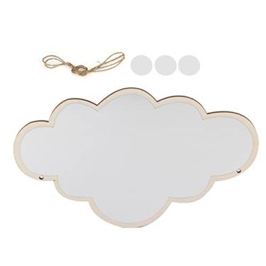 Imagem de ZAWELIYO Espelho Decorativo Bonito de Acrílico, Formato Pendurado/adesivo de Parede para Quarto de bebê, Sala de Jogos Infantil e Escritório Doméstico (Nuvem)