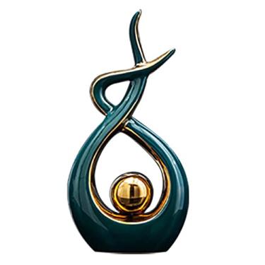 Imagem de Norrclp Decoração de casa, arte abstrata, moderna, estátua de cerâmica, decoração de mesa para sala de jantar, sala de estar, mesa de escritório