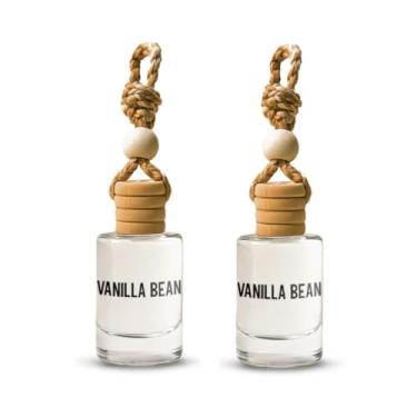 Imagem de Purificador de ar de carro suspenso de baunilha – Difusor de óleo essencial de longa duração para carro, armário, banheiro – pacote com 2 desodorizador de perfume natural para homens e mulheres