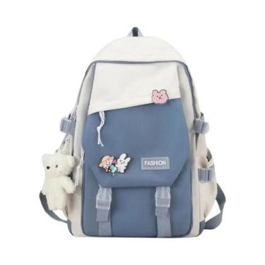 Imagem de Mochila Escolar Unissex De Grande Capacidade Em Nylon Impermeável, Bol