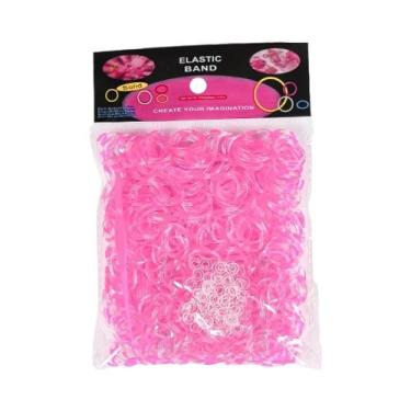 Imagem de Kit De Fazer Pulseiras DIY Para Crianças 600 Peças Elásticos De Borrac