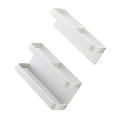 Imagem de Naroote Suporte de Guarda-chuva Magnético Ajustável Montado na Parede para Lembrete de Entrada de Hotel, Suporte de Guarda-chuva de Placa de Aço Carbono para Qualquer, 7,9 X 2,6 X 2,4 pol. (Branco