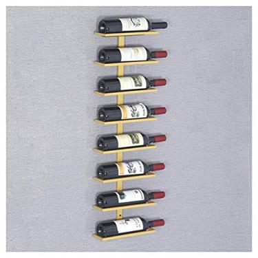 Imagem de HHHJQFAAT Prateleiras de vinho, suporte de exibição de garrafas de vinho de metal vintage de cozinha, prateleira de vinho para bar/cozinha/decoração de armário/2 garrafas ()