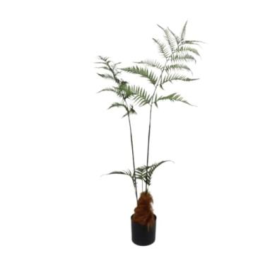 Imagem de SLGGPJBU Plantas falsas, planta artificial, samambaia, árvore falsa em vaso para casa, jardim, pátio, sala de estar, decoração de hotel, plantas artificiais para ambientes internos e externos, A-1,5 m