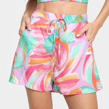 Imagem de Short Mercatto Cintura Alta Estampado Feminino-Feminino