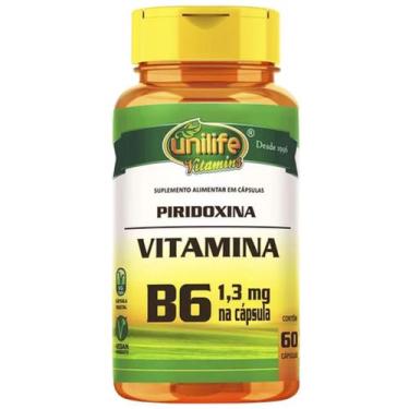 Imagem de Vitamina B6 Piridoxina Vegana 60 caps 500mg - Unilife