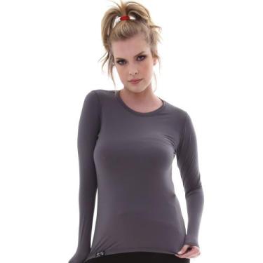 Imagem de Camiseta Feminina Proteção Solar Uv5+ Manga Longa Light  Slim Fitness 