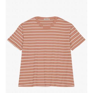 Imagem de Blusa Feminina Plus Size Gola Redonda Secret Glam Marrom, Plus G3, Mar