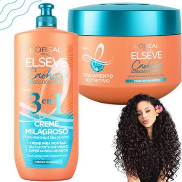 Imagem de Kit Elseve Cachos Longos dos Sonhos Loreal Paris Milagroso 3em1 Mascar