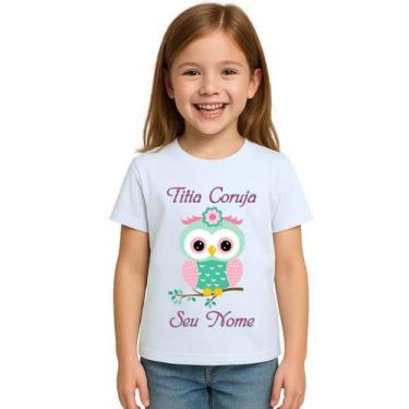 Imagem de Camiseta Titia Coruja Verde Galho Estampa Personalizada - Use P4, Bran