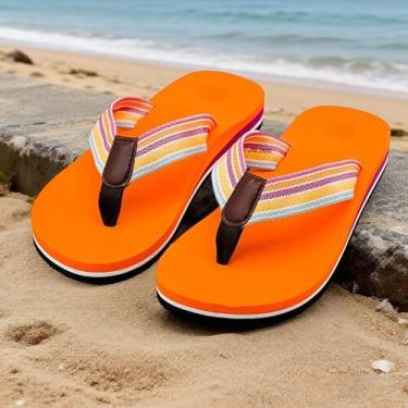 Imagem de Sandália feminina ortopédica casual confortável para ioga com suporte de arco, Laranja, 41