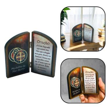 Imagem de Adorno Oração de Mesa Medalha de São Bento - FORNECEDOR 6